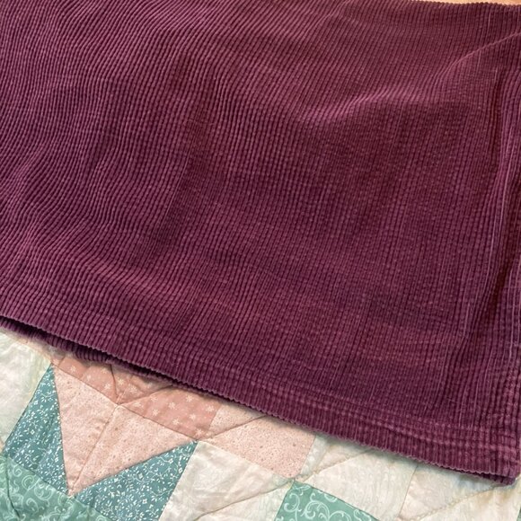 Vintage L.L. Bean Corduroy Shirt Womens XL Purple Barn Chore Button Up Plum Fall - Picture 8 of 8